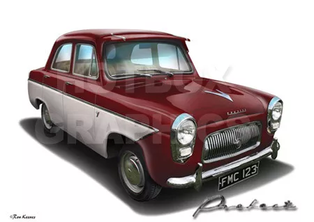 Ford 100E Print Personalised Illustration Of Your 107E Anglia Popular Prefect