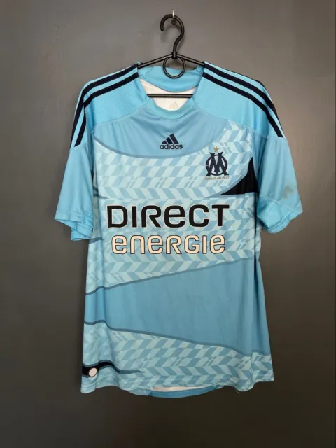 Olympique Marseille 2009/2010 Away Football Shirt Adidas Soccer Jersey Size L