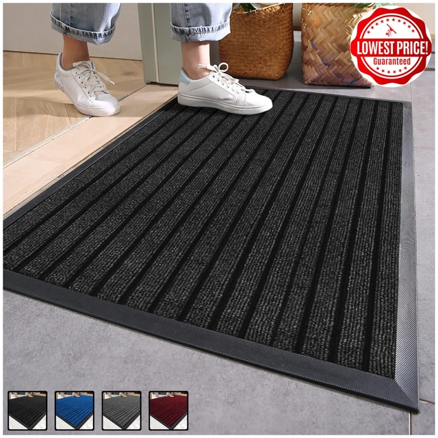 DOOR MATS INDOOR Washable Dirt Trappers Non Slip Heavy Duty Entrance ...