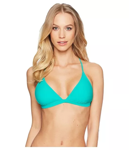 Rip Curl L1445 Womens Green Classic Surf Cross Back Bikini Swim Top Size S