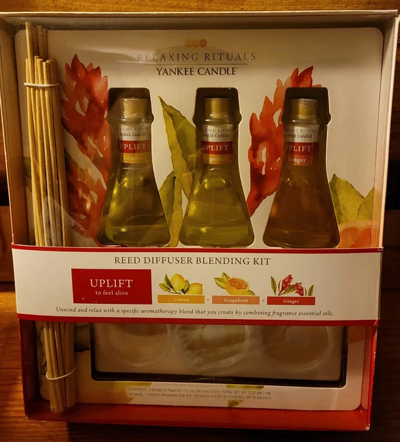 Yankee Candle Relaxing Rituals UPLIFT Reed Diffuser Blending 5 Pc Kit NIB