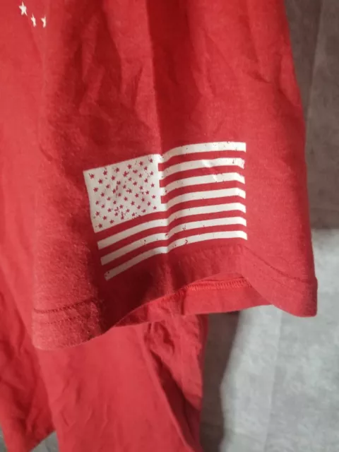 UNDER ARMOUR SHIRT Mens Extra Large Loose Red Heatgear Freedom Flag ...