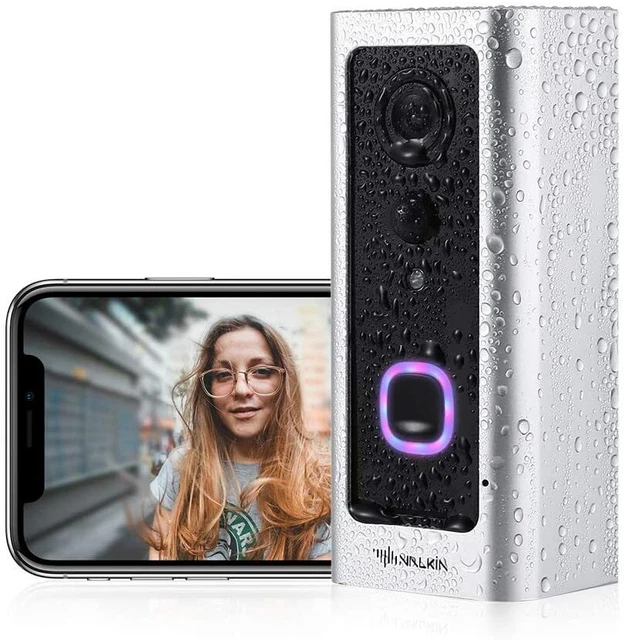 Sonnette Vidéo WiFi VALKIA – Caméra Grand Angle 1080P + Détection Mouvement