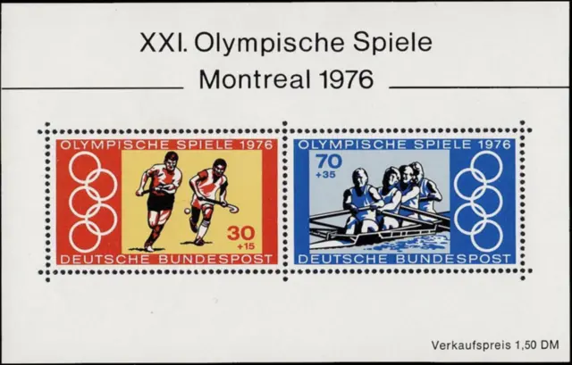 BRD FRG #MiBl12 MNH S/S 1976 XXI Olympic Games Montreal [B532 YTBF11 SGMS1781]