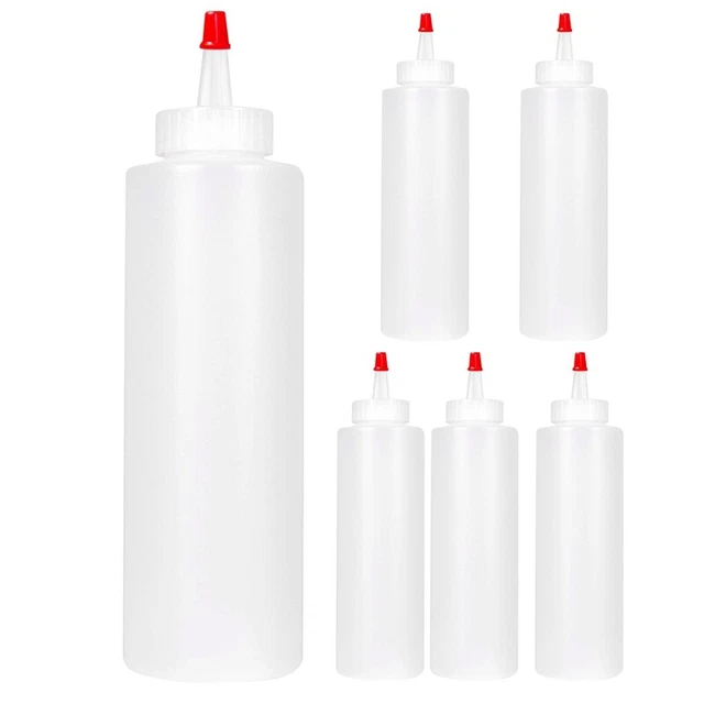 Lot De 12 Bouteilles Squeeze 500ml Pour Condiments - Bouchon Tournant Et Graduation Pour Sauces