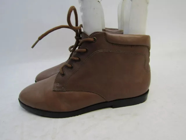 Danexx Womens Size 6.5 M Brown Leather Lace Up Ankle Comfort Shoes Bootie