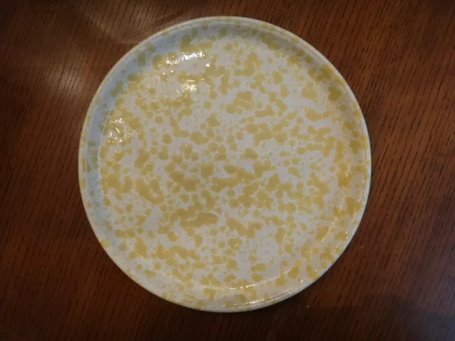 Vintage Bennington Pottery Yellow Agate King Platter 12" Round No 1959