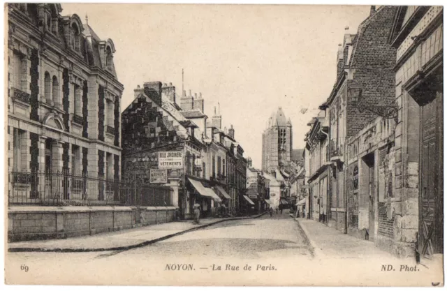 CPA 60 - NOYON (Oise) - 69. La Rue de Paris - ND Phot