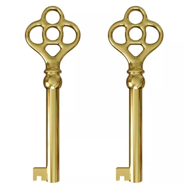 KY-3 Hollow Barrel Replacement Skeleton Key (Pack of 2, Brass)