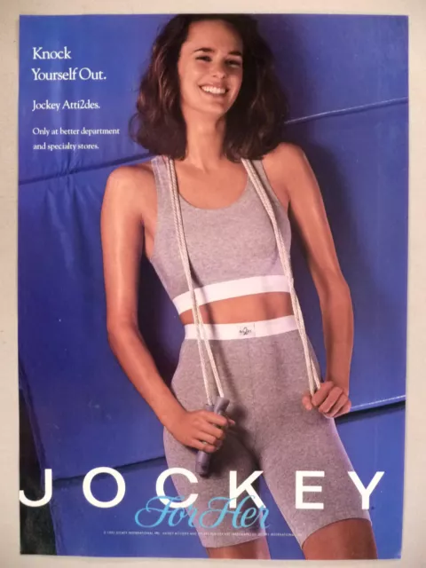 JOCKEY UNDERWEAR FOR Her PRINT AD - 1990 ~~ athletic wear $9.99