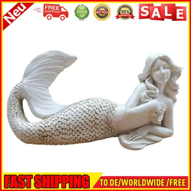Resin Mermaid Princess Figurine Home Living Room Table Statues Ornaments Craft
