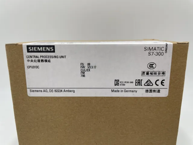 Siemens 6ES7313-5BG04-0AB0 SIMATIC S7 300 CPU313C 6ES7 313-5BG04-0AB0 SPS PLC 3