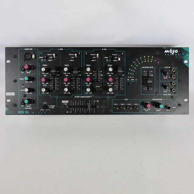 RANE MOJO SERIES MM 8Z Rackmount Dj Mixer NO POWER SUPPLY CABLE