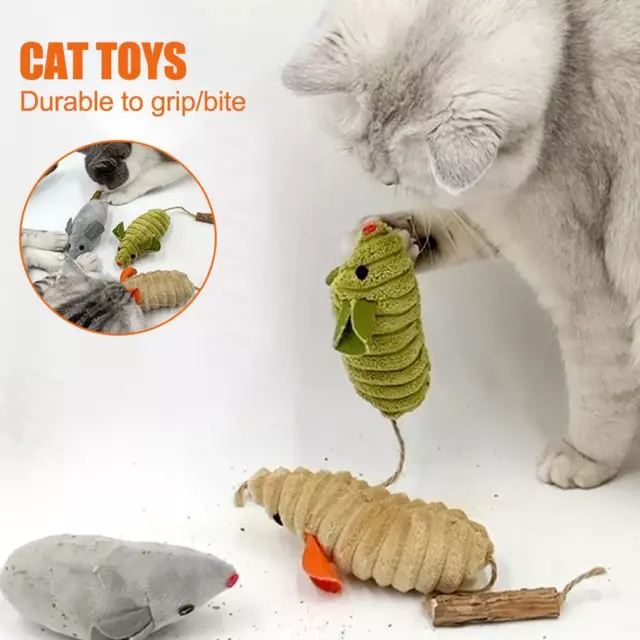 Pet Toy Catnip Mice Cats Toys Fun Plush Mouse Cat Toy For Kitten Cute Plush F6K2