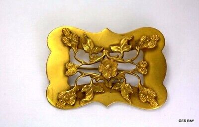 Art Nouveau Sash Pin, Victorian  Brass Brooch Pin, SagaOfLuck *