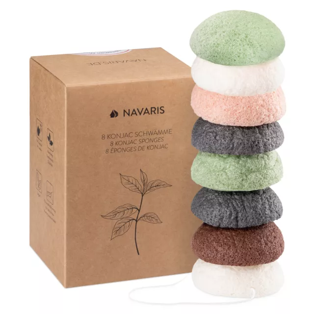 Set de 8x Esponjas Konjac Ecológicas Exfoliantes