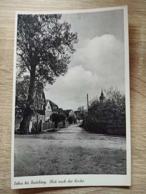 AK Dobra Bei Radeburg, Blick zur Kirche, unbeschrieben