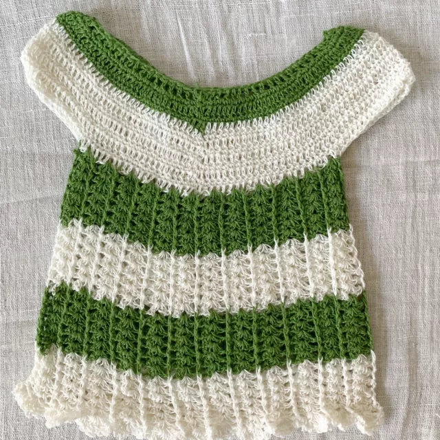 Crochet Dress Baby Girl Newborn/Preemie Knit photo Prop  Outfit Infant Dress New