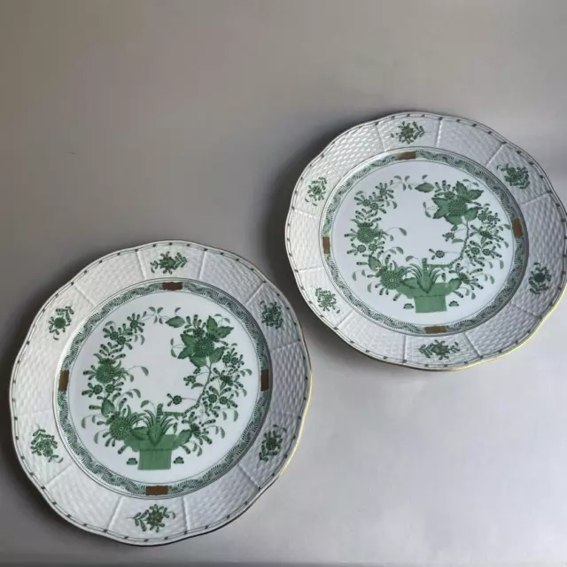 HEREND #1 Flower Plate 25.5cm Set of 2