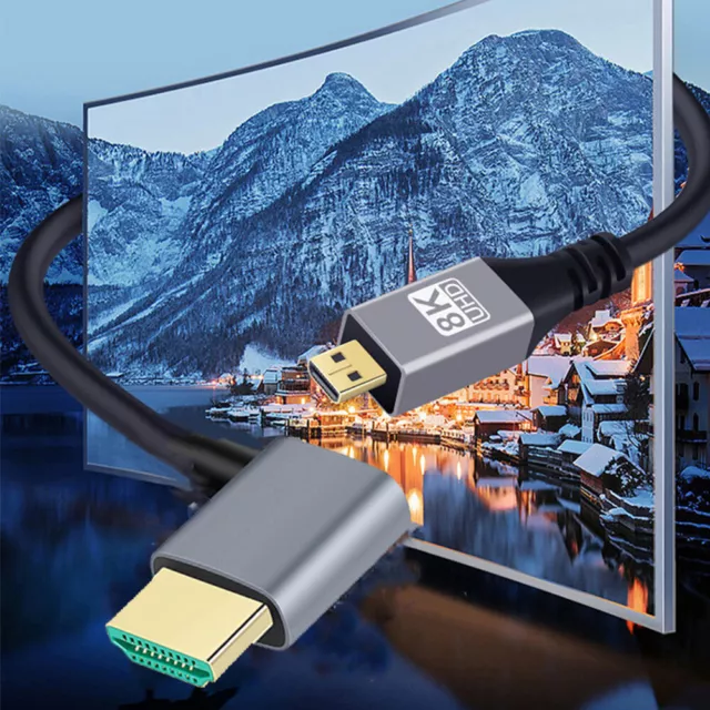 0.5/1/2M Convenient Cord Micro HDMI-Compatible To HDMI-Compatible Cable Useful