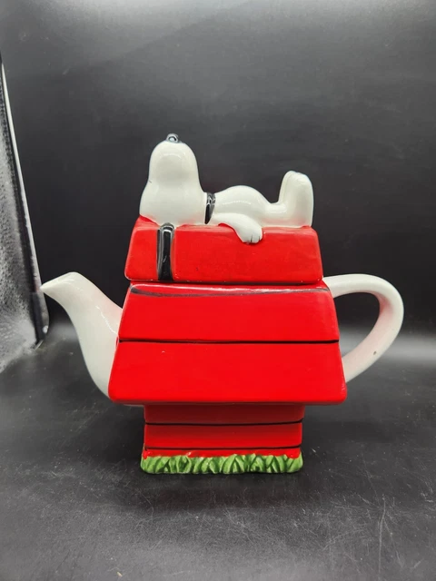 VINTAGE SNOOPY SLEEPING On Dog House Ceramic Teapot $30.59 - PicClick