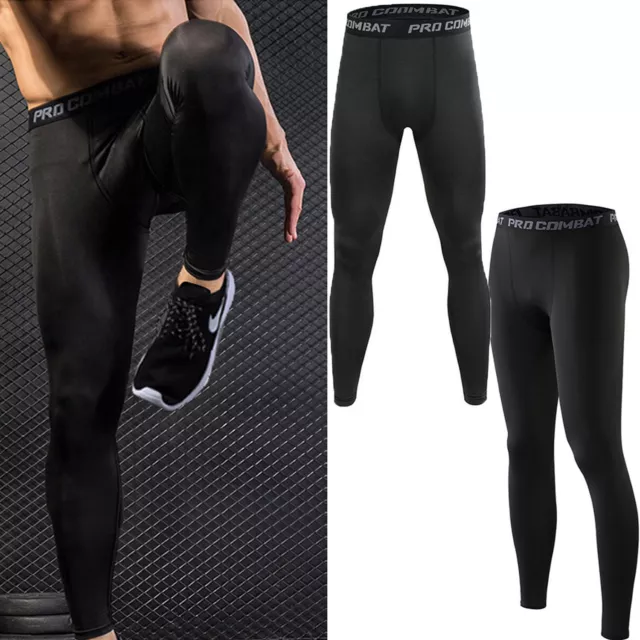 MEN'S COMPRESSION PANTS Base Layer Workout Leggings Cool Dry Yoga Gym  Clothes $11.99 - PicClick