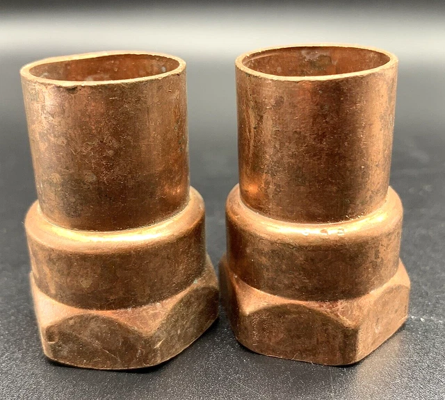 Copper Female Sweat Adapters 3/4"FPT X  3/4" Sweat (2 pcs Lot)