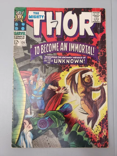 Marvel The Mighty Thor Vol 1 #136 January 1967 To Become An Immortal Comic Book