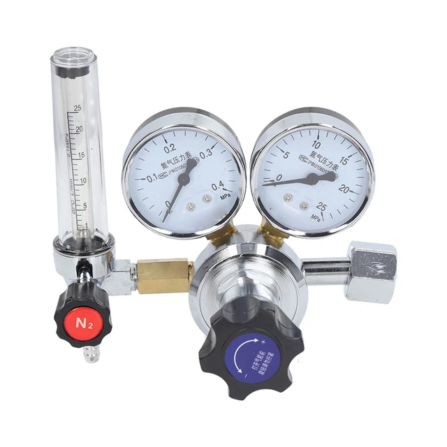 NITROGEN GAS REGULATOR Valve Flow Meter Brass HighAccuracy Gas