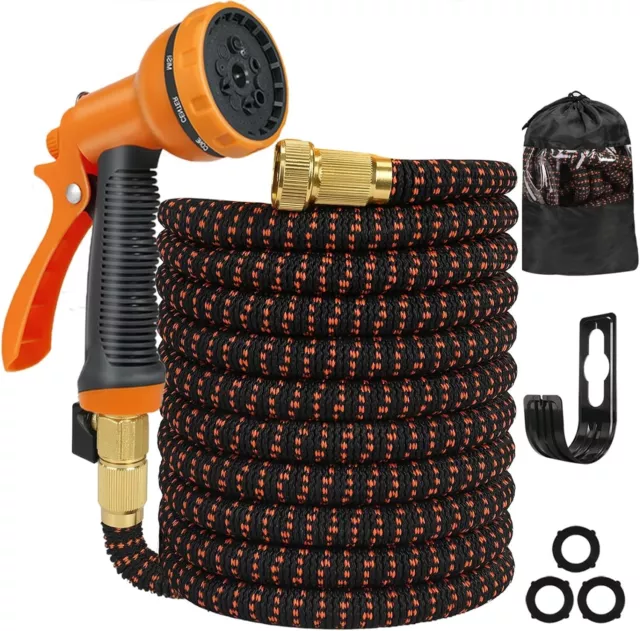 50ft Expandable & Extending Garden Hose Pipe with 10 Function Spray Nozzle