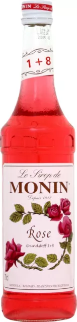 (19,89€/l) Le Sirop de Monin Rose Sirup 1:8 0,7l Flasche