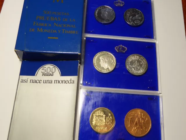 Monedas De Prueba De 500 Pesetas. España.  Bodas De Plata De S.s.m.m 1987