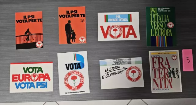 Cartoline Psi Partito Socialista Italiano 8 Cartoline Politica