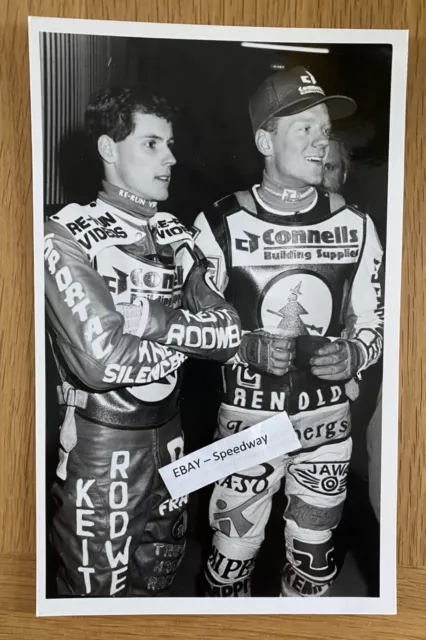 Ipswich Witches Chris Louis & Tony Rickardsson Original Speedway Photograph