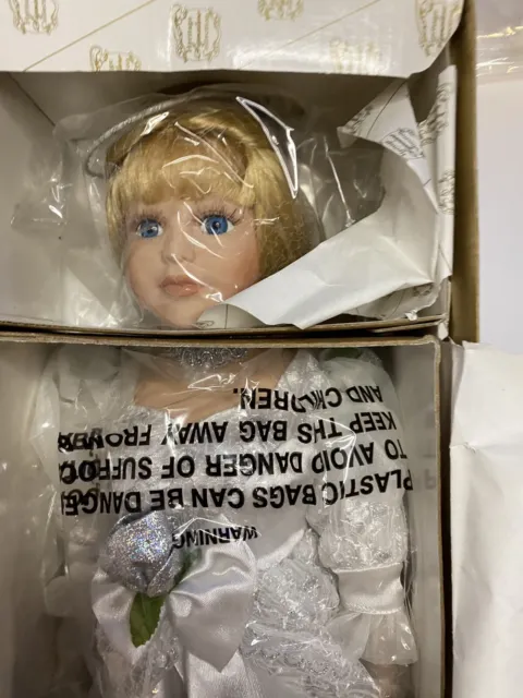Heritage Signature Collection Angel Porcelain Doll w/wings "Faith"16"  W/ Box 9