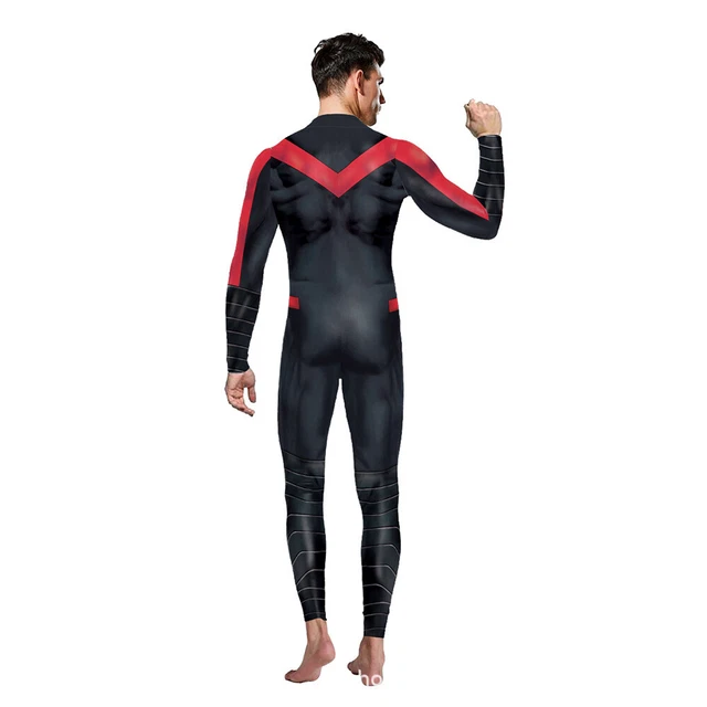 2 Style Nightwing Jumpsuit Robin Bodysuit Cosplay Costume Halloween Party Props