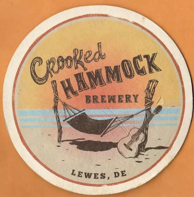 Crooked Hammock Brewery Beer Coaster Lewes DE