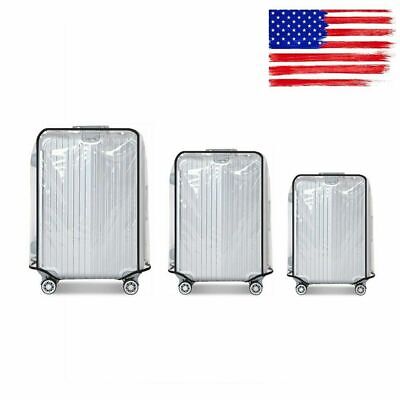 18"-26" Transparent Clear PVC Travel Luggage Cover Suitcase Protector Waterproof