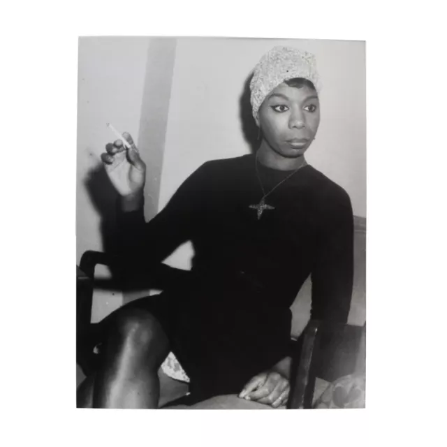 Charles "Teenie" Harris Gelatin Silver Print Photograph Nina Simone w Cigarette
