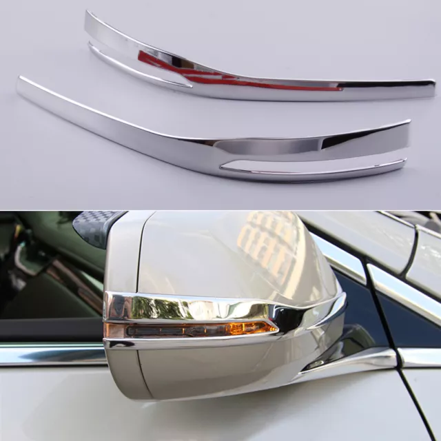 2x Chrome Side Rear View Mirror Strip Cover Trim Fit for Cadillac XTS 2013-2019