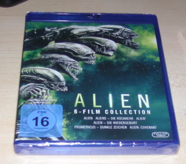 Alien 6 Película Colección Incluido Prometheus/Alien Pacto blu ray Nuevo y Emb. 3