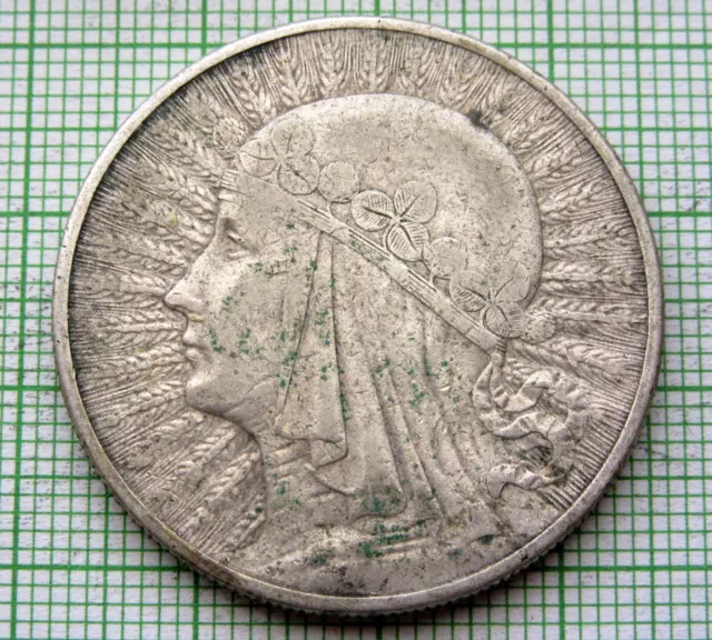 Poland 1932 10 Zlotych, Queen Jadwiga, Silver London Mint