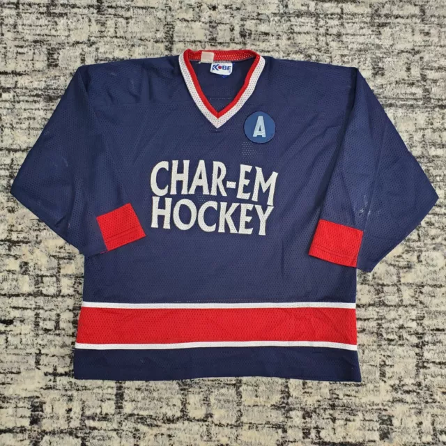 Vintage Char-Em Hockey Jersey Division III Harbor Springs Michigan Kobe 2XL 90s