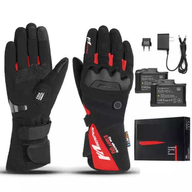 Gants chauffants moto homme & femme vélo ski hiver imperméable anti-choc neuf fr