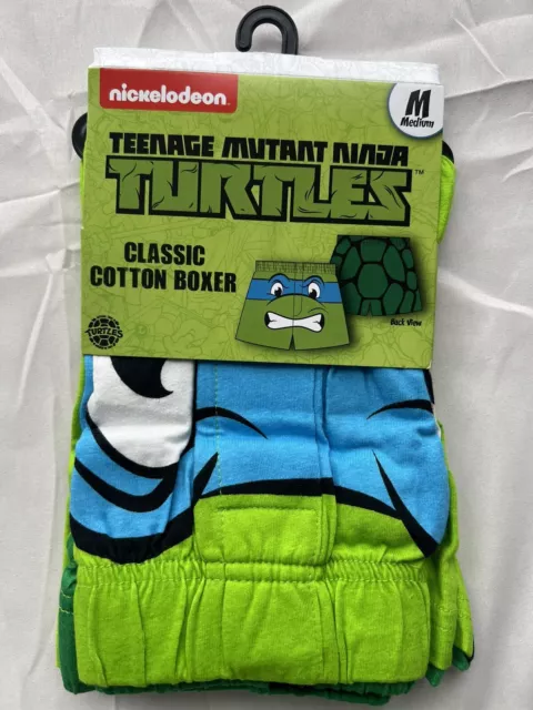Teenage Mutant Ninja Turtles TMNT Leonardo Men's Boxer - Green - Medium - New
