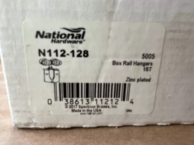 New National Hardware Barn Door Hanger Kit  N112-128  5005  Box Rail Hangers