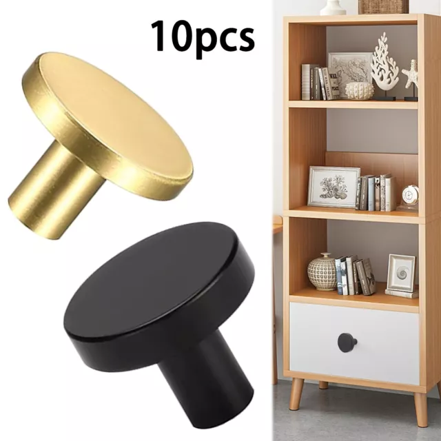 10X Solid Door Knobs Cabinet Handles Drawer Furniture Kitchen Sturdy And Durable