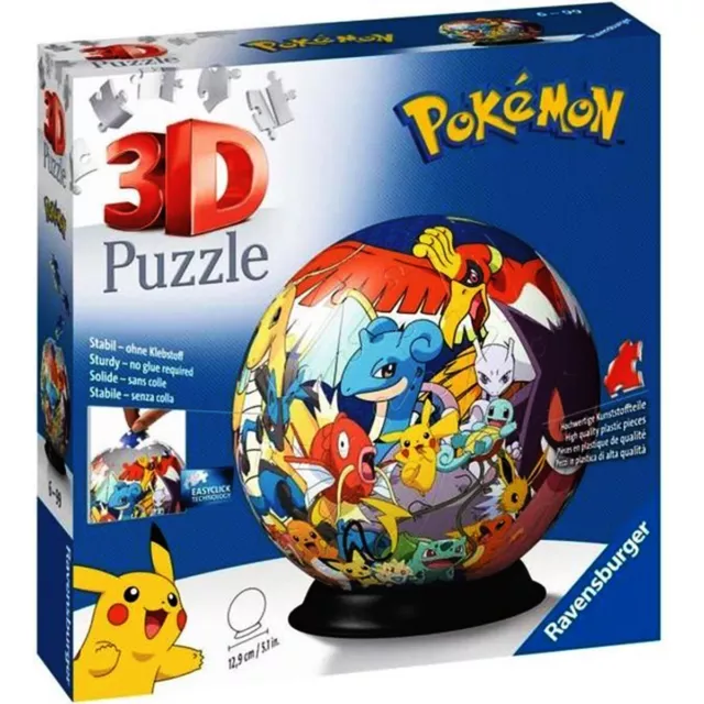 Pokémon Premium Puzzle Pokemon Ravensburger Puzzles 3D 72 pièces Globe