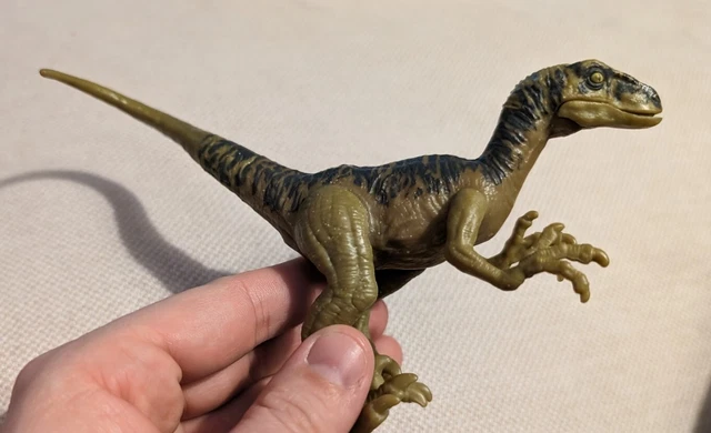 thumbnail image 2 of Mattel Jurassic World Legacy Collection Orange Velociraptor Dinosaur Figure With Attack Action 2 of 11