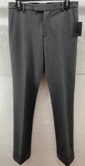 ATM Anthony Thomas Melillo Pants Womens Sz 30 Gray Cuff Ponte Ankle Crop NWT